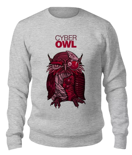 Заказать свитшот в Москве. Женский свитшот хлопковый Cyber Owl от Leichenwagen - готовые дизайны и нанесение принтов.