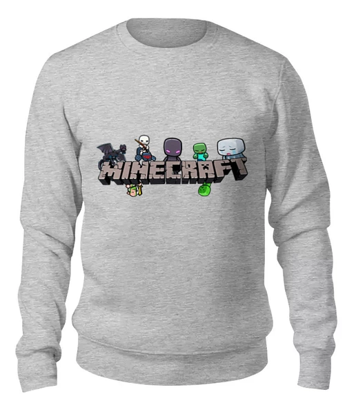 Заказать свитшот в Москве. Женский свитшот хлопковый Minecraft    от T-shirt print  - готовые дизайны и нанесение принтов.