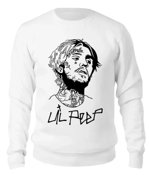 Заказать свитшот в Москве. Женский свитшот хлопковый Lil Peep от geekbox - готовые дизайны и нанесение принтов.