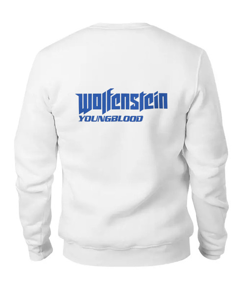Заказать свитшот в Москве. Женский свитшот хлопковый Wolfenstein от THE_NISE  - готовые дизайны и нанесение принтов.