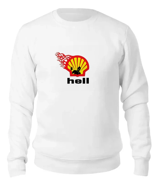 Заказать свитшот в Москве. Женский свитшот хлопковый Shell/Hell от Leichenwagen - готовые дизайны и нанесение принтов.