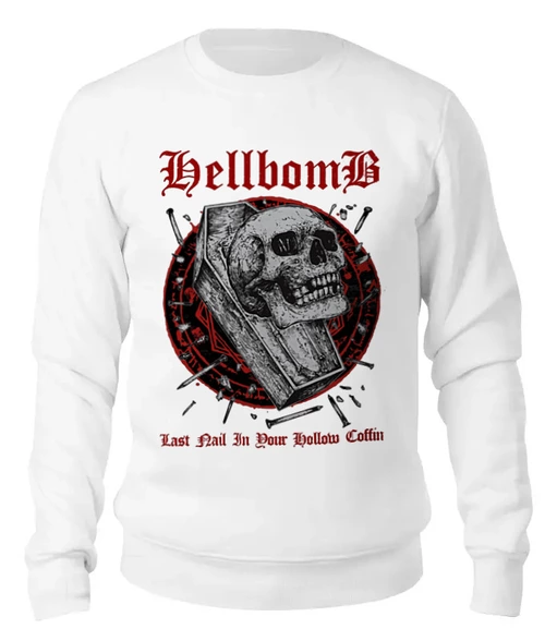Заказать свитшот в Москве. Женский свитшот хлопковый Hellbomb от Leichenwagen - готовые дизайны и нанесение принтов.