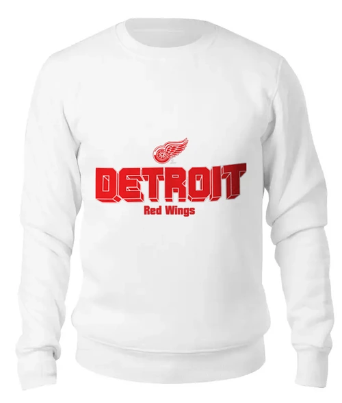 Заказать свитшот в Москве. Женский свитшот хлопковый Detroit Red Wings от kspsshop - готовые дизайны и нанесение принтов.