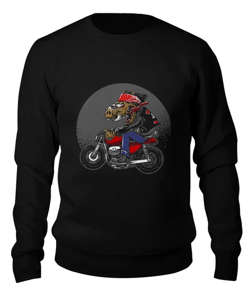 Заказать свитшот в Москве. Женский свитшот хлопковый Байкер от T-shirt print  - готовые дизайны и нанесение принтов.