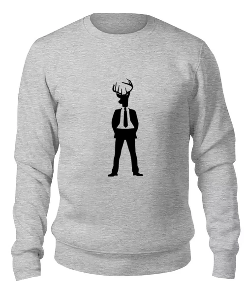 Заказать свитшот в Москве. Женский свитшот хлопковый Олень  от Vinli.shop  - готовые дизайны и нанесение принтов.