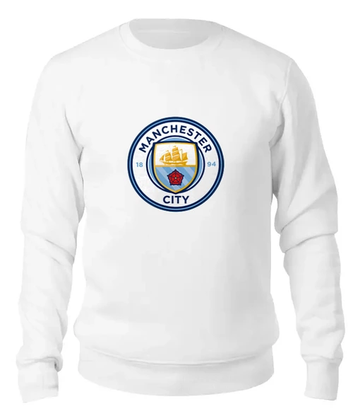 Заказать свитшот в Москве. Женский свитшот хлопковый Manchester City от Polilog - готовые дизайны и нанесение принтов.