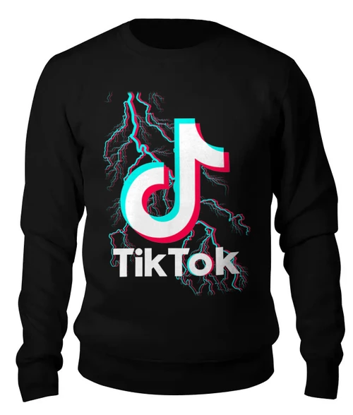 Заказать свитшот в Москве. Женский свитшот хлопковый TIK TOK (Tik Tok video) от vista12761@rambler.ru - готовые дизайны и нанесение принтов.