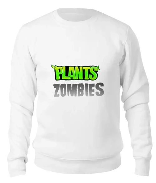 Заказать свитшот в Москве. Женский свитшот хлопковый Plants vs Zombies от THE_NISE  - готовые дизайны и нанесение принтов.