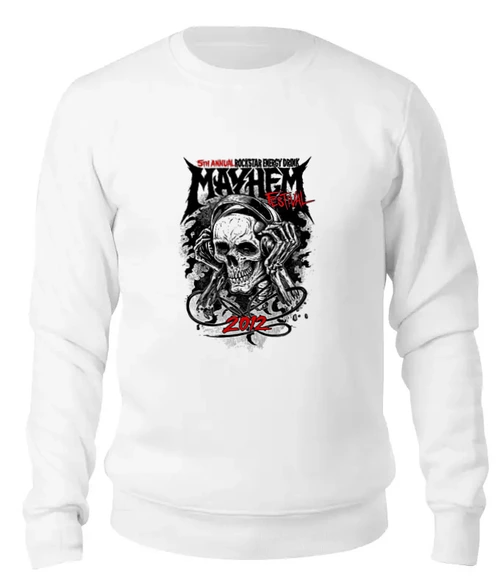 Заказать свитшот в Москве. Женский свитшот хлопковый Skull Art от Leichenwagen - готовые дизайны и нанесение принтов.