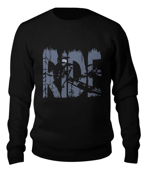 Заказать свитшот в Москве. Женский свитшот хлопковый Ride MTB от oneredfoxstore@gmail.com - готовые дизайны и нанесение принтов.