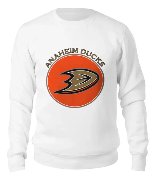 Заказать свитшот в Москве. Женский свитшот хлопковый Anaheim Ducks от kspsshop - готовые дизайны и нанесение принтов.