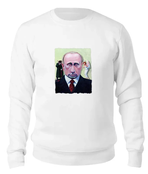 Заказать свитшот в Москве. Женский свитшот хлопковый Putin от Leichenwagen - готовые дизайны и нанесение принтов.