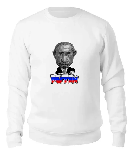 Заказать свитшот в Москве. Женский свитшот хлопковый Putin от Leichenwagen - готовые дизайны и нанесение принтов.