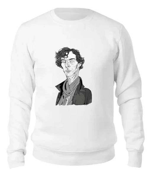 Заказать свитшот в Москве. Женский свитшот хлопковый Шерлок Холмс (Sherlock Holmes) от coolmag - готовые дизайны и нанесение принтов.
