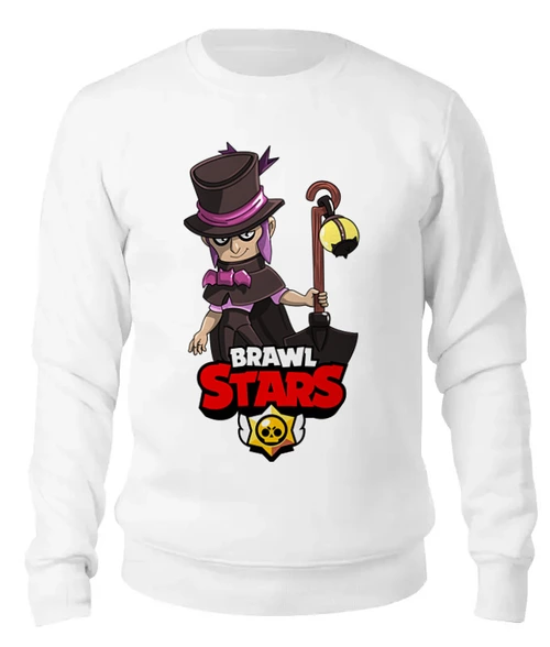 Заказать свитшот в Москве. Женский свитшот хлопковый BRAWL STARS MORTIS от geekbox - готовые дизайны и нанесение принтов.