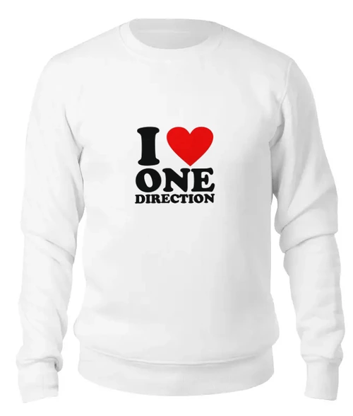 Заказать свитшот в Москве. Женский свитшот хлопковый One Direction от originals - готовые дизайны и нанесение принтов.