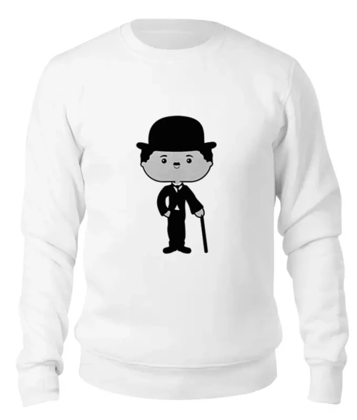 Заказать свитшот в Москве. Женский свитшот хлопковый Чарли Чаплин от coolmag - готовые дизайны и нанесение принтов.
