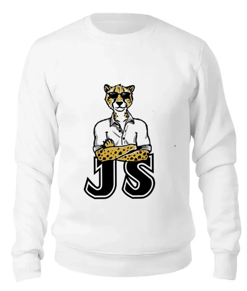 Заказать свитшот в Москве. Женский свитшот хлопковый JavaScript_gepard от kljak.sa@mail.ru - готовые дизайны и нанесение принтов.