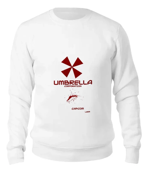 Заказать свитшот в Москве. Женский свитшот хлопковый Resident Evil: Umbrella Corporation от game-fan - готовые дизайны и нанесение принтов.