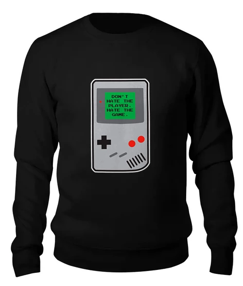 Заказать свитшот в Москве. Женский свитшот хлопковый Don't hate the player (gameboy) от coolmag - готовые дизайны и нанесение принтов.