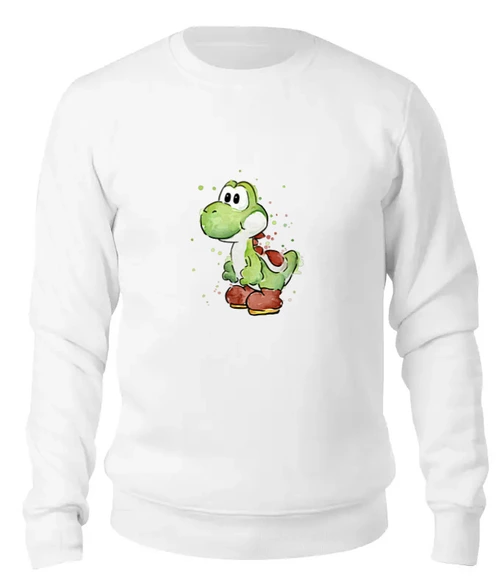 Заказать свитшот в Москве. Женский свитшот хлопковый Yoshi (Mario) от coolmag - готовые дизайны и нанесение принтов.