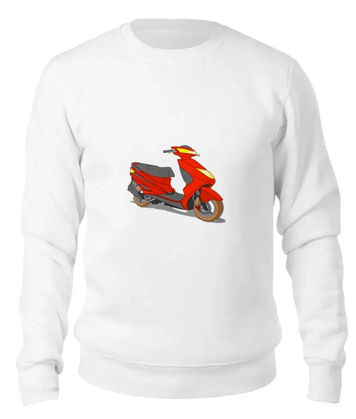 Заказать свитшот в Москве. Женский свитшот хлопковый МОПЕД от Vinli.shop  - готовые дизайны и нанесение принтов.
