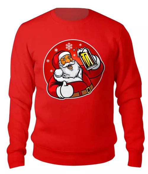 Заказать свитшот в Москве. Женский свитшот хлопковый SantaBeer от balden - готовые дизайны и нанесение принтов.