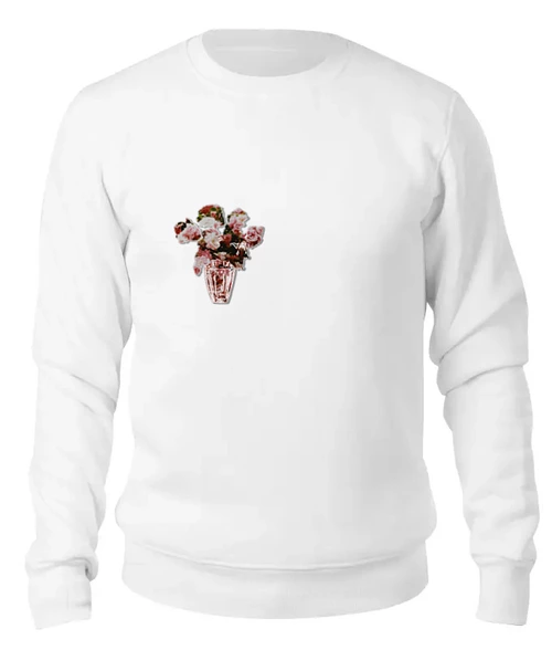Заказать свитшот в Москве. Женский свитшот хлопковый весенний букет роз от Nelli Beloshitskaya - готовые дизайны и нанесение принтов.
