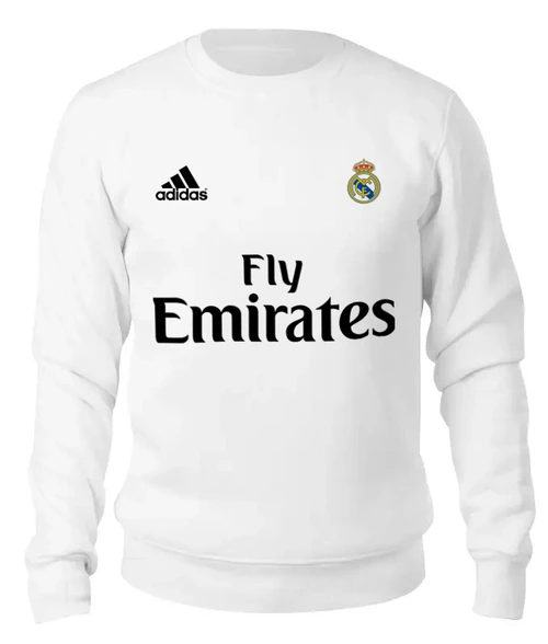 Заказать свитшот в Москве. Женский свитшот хлопковый Real de Madrid от Al Capone - готовые дизайны и нанесение принтов.