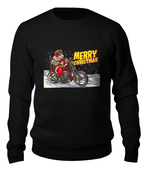 Заказать свитшот в Москве. Женский свитшот хлопковый SANTA MOTO от balden - готовые дизайны и нанесение принтов.