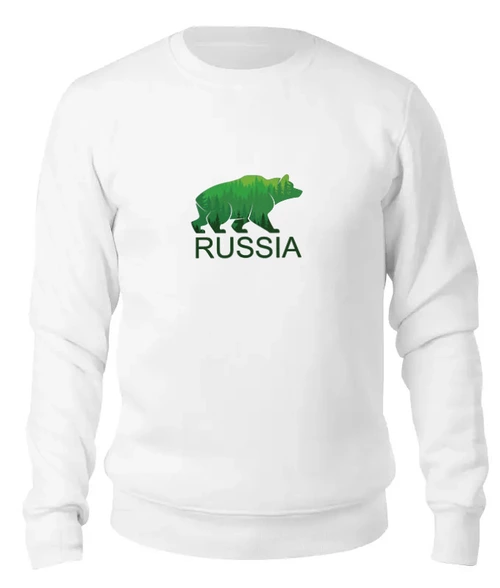 Заказать свитшот в Москве. Женский свитшот хлопковый Россия, Russia от coolmag - готовые дизайны и нанесение принтов.