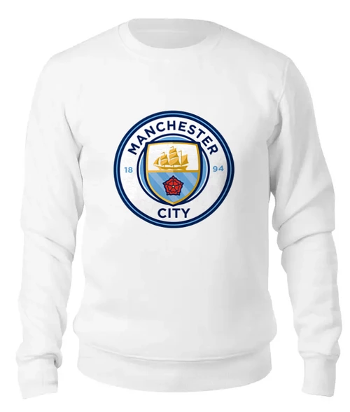 Заказать свитшот в Москве. Женский свитшот хлопковый Manchester City от THE_NISE  - готовые дизайны и нанесение принтов.
