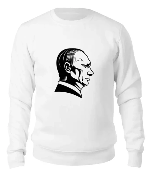 Заказать свитшот в Москве. Женский свитшот хлопковый Путин от gohard - готовые дизайны и нанесение принтов.