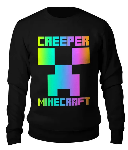 Заказать свитшот в Москве. Женский свитшот хлопковый MINECRAFT CREEPER от weeert - готовые дизайны и нанесение принтов.