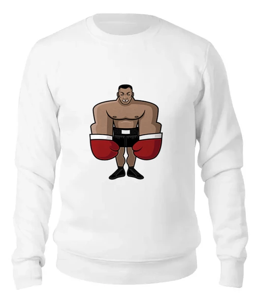 Заказать свитшот в Москве. Женский свитшот хлопковый Майк Тайсон (Mike Tyson) от fanart - готовые дизайны и нанесение принтов.