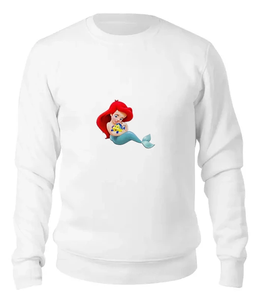 Заказать свитшот в Москве. Женский свитшот хлопковый Русалочка от Vinli.shop  - готовые дизайны и нанесение принтов.
