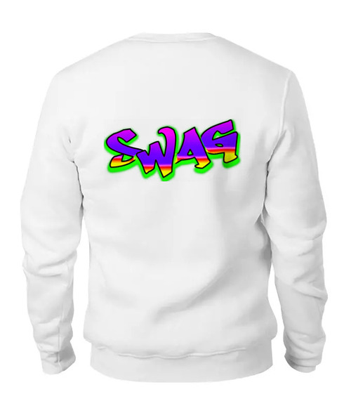 Заказать свитшот в Москве. Женский свитшот хлопковый Swag Art от Leichenwagen - готовые дизайны и нанесение принтов.