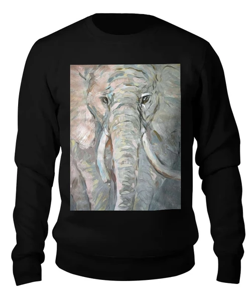 Заказать свитшот в Москве. Женский свитшот хлопковый Elefant от Светлана Стафеева - готовые дизайны и нанесение принтов.