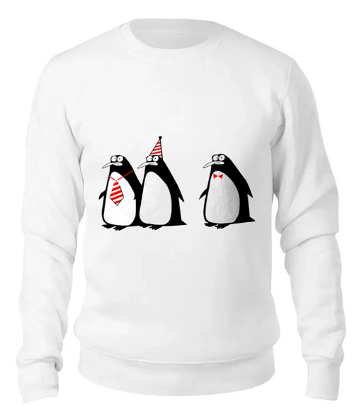 Заказать свитшот в Москве. Женский свитшот хлопковый Пингвины от Cloud345 - готовые дизайны и нанесение принтов.