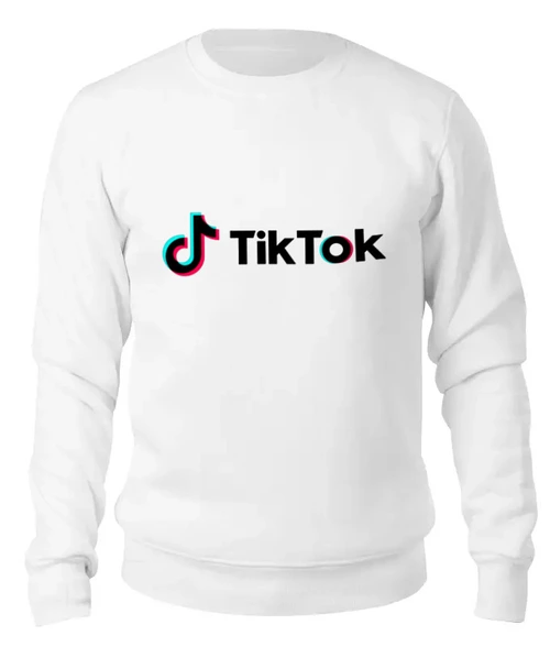 Заказать свитшот в Москве. Женский свитшот хлопковый TikTok  от DESIGNER   - готовые дизайны и нанесение принтов.