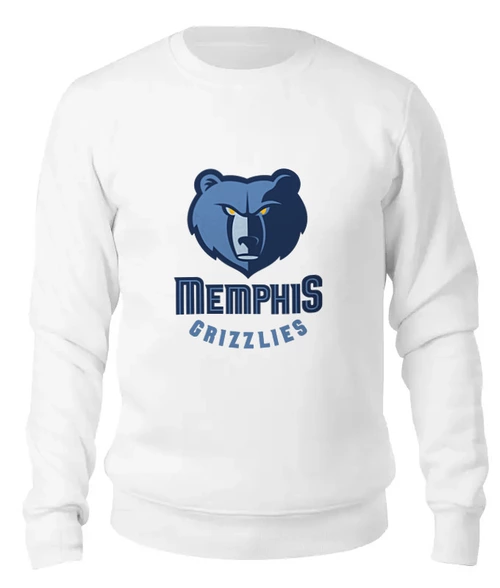 Заказать свитшот в Москве. Женский свитшот хлопковый Memphis Grizzlies от BURNSHIRTS - готовые дизайны и нанесение принтов.