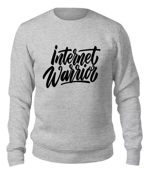 Заказать свитшот в Москве. Женский свитшот хлопковый Internet Warrior  от fashionsallymagazine@gmail.com - готовые дизайны и нанесение принтов.