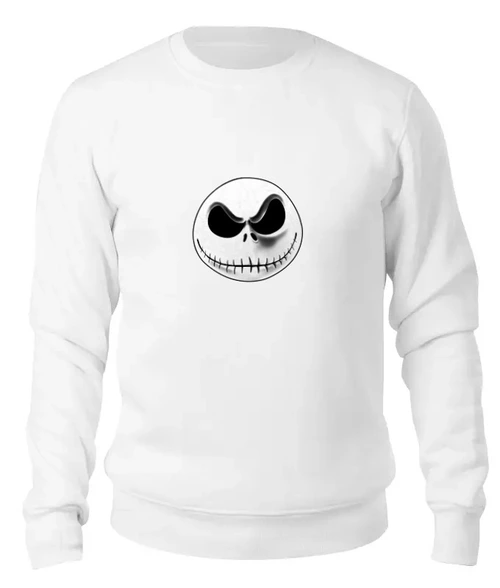 Заказать свитшот в Москве. Женский свитшот хлопковый Jack Skellington (Джек Скеллингтон) от Илья Щеблецов - готовые дизайны и нанесение принтов.