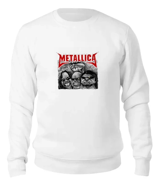 Заказать свитшот в Москве. Женский свитшот хлопковый Metallica от Leichenwagen - готовые дизайны и нанесение принтов.