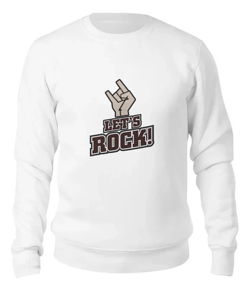 Заказать свитшот в Москве. Женский свитшот хлопковый Let`s rock! от gopotol - готовые дизайны и нанесение принтов.
