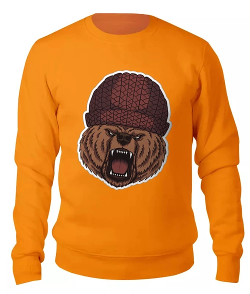Заказать свитшот в Москве. Женский свитшот хлопковый Медведь от T-shirt print  - готовые дизайны и нанесение принтов.