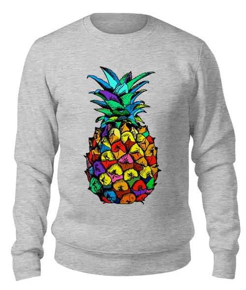 Заказать свитшот в Москве. Женский свитшот хлопковый ANANAS COLOR от balden - готовые дизайны и нанесение принтов.