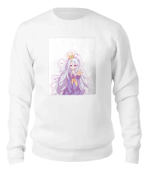 Заказать свитшот в Москве. Женский свитшот хлопковый No Game No Life от cherdantcev - готовые дизайны и нанесение принтов.
