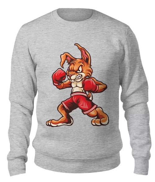 Заказать свитшот в Москве. Женский свитшот хлопковый BoxingRabbit от balden - готовые дизайны и нанесение принтов.