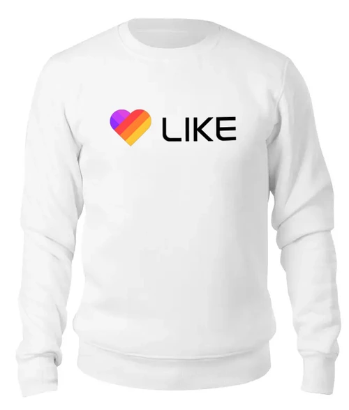 Заказать свитшот в Москве. Женский свитшот хлопковый Like  от DESIGNER   - готовые дизайны и нанесение принтов.